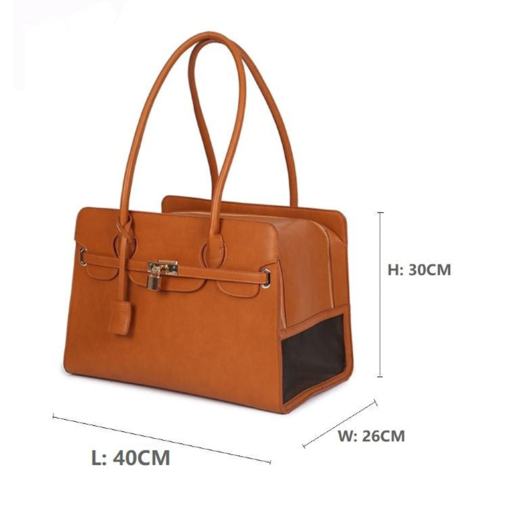 sac chic de transport en cuir pour chiens et chats