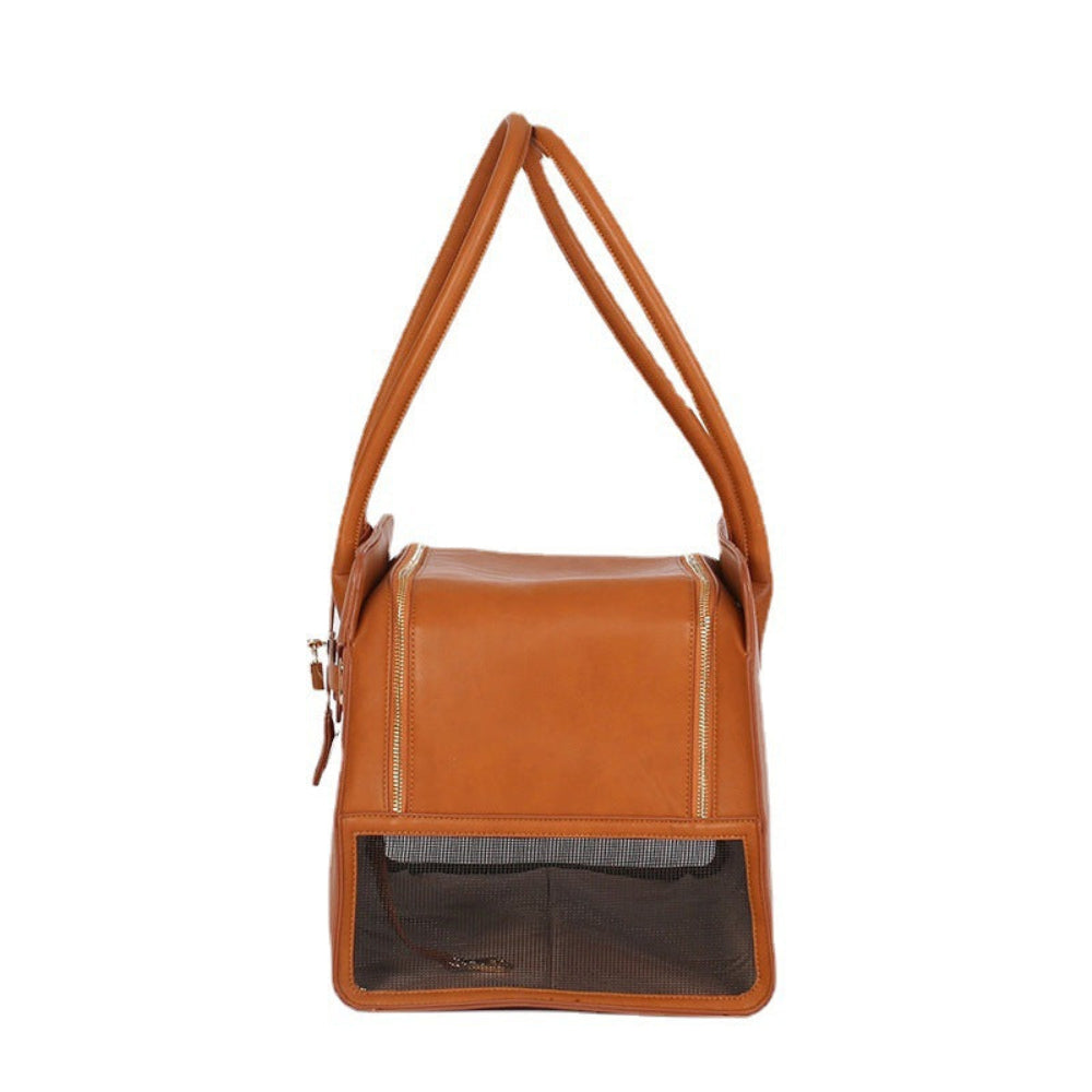 sac chic de transport en cuir pour chiens et chats