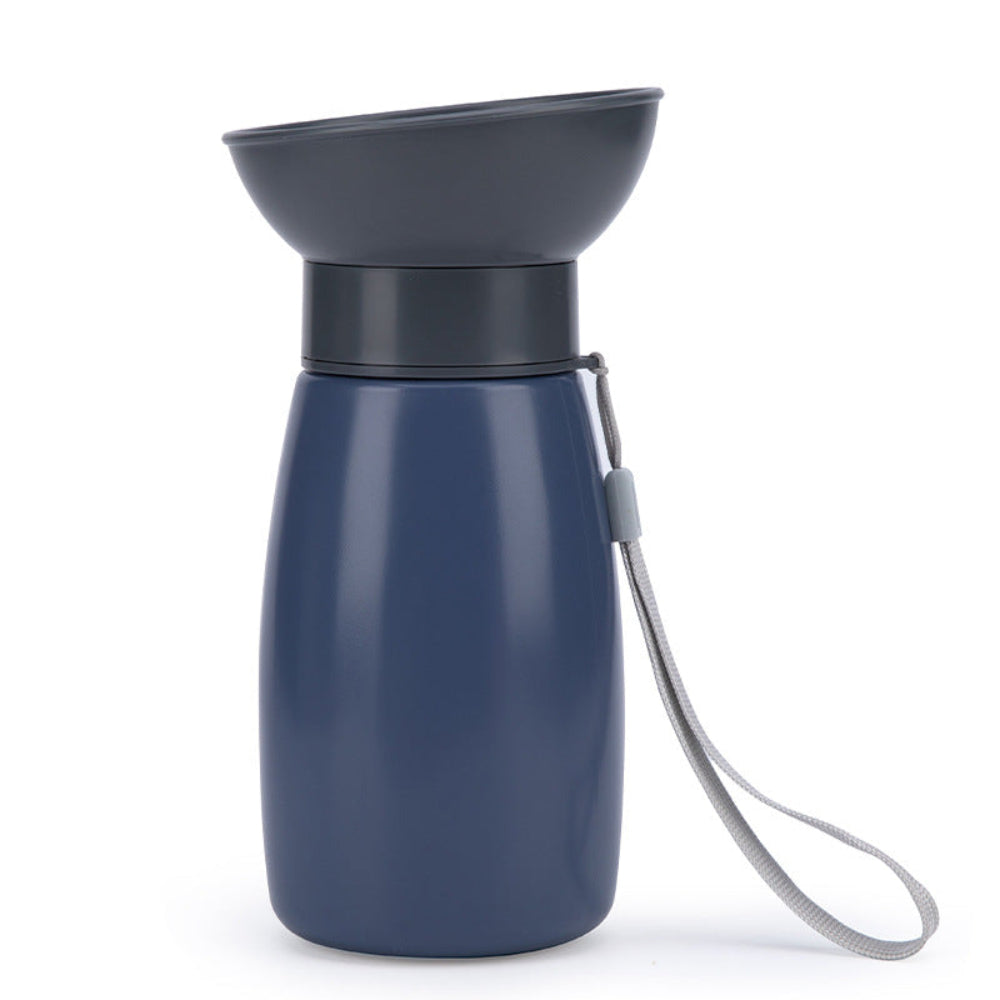 gourde chiens main libre bleue