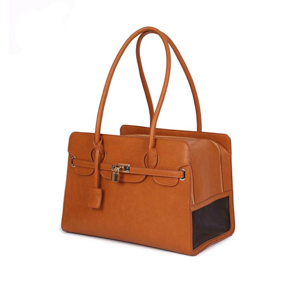 sac chic de transport en cuir pour chiens et chats