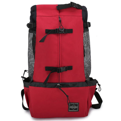 Sac à dos transport chiens rouge