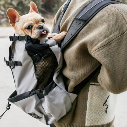 Sac à dos transport chiens gris