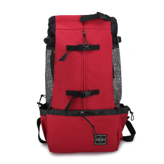 Sac à dos transport chiens rouge