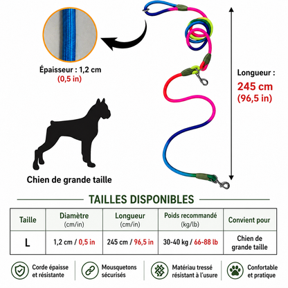 🐾Laisse pour chien mains libres – Confort, sécurité et liberté de mouvement 🦮