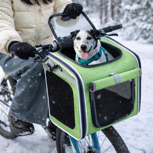🐾 Boite de transport pour petit chien ou chat à fixer sur vélo 🚲